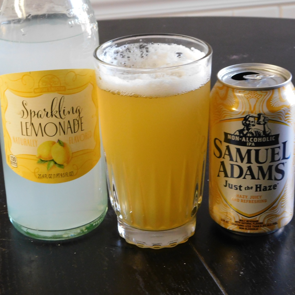 Ingredients for a Shandy - Sparkling Lemonade, Samuel Adams Just The Haze