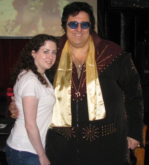 VegCharlotte with Fat Elvis in Las Vegas